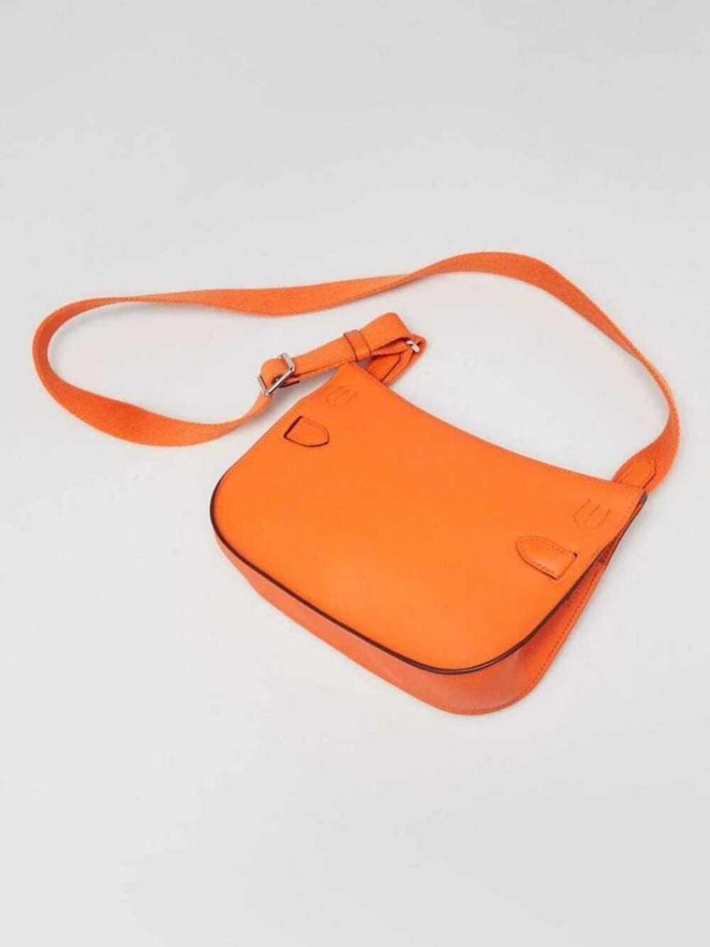 Hermes Orange Feu Swift Leather Palladium Plated Mini Jypsiere Bag - Picture 3 of 9